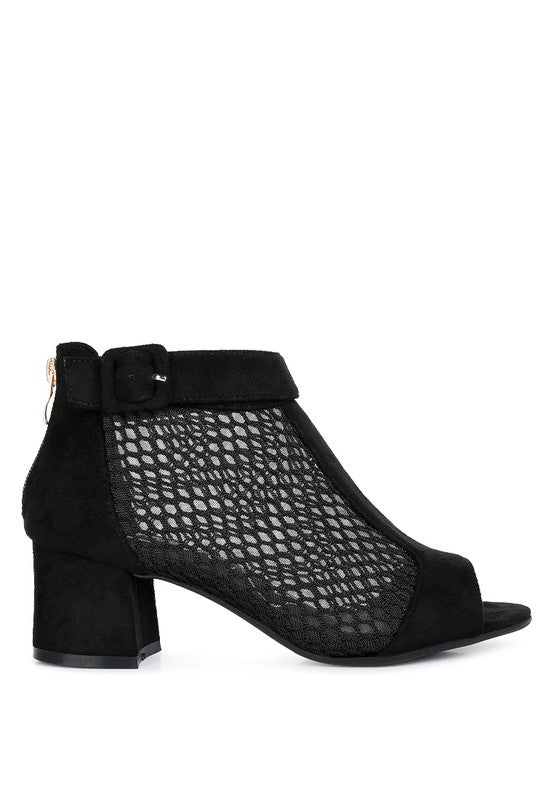 Pine Barrens Mesh Block Heeled Sandals