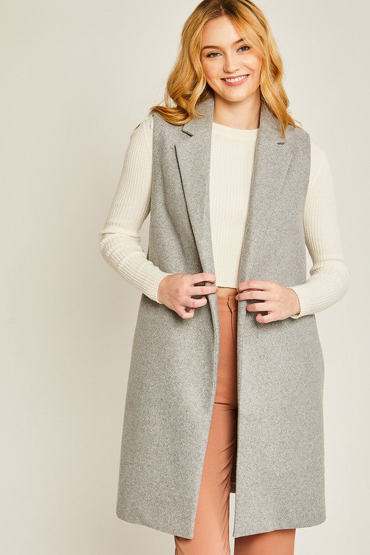 JQ Fleece Long Line Vest