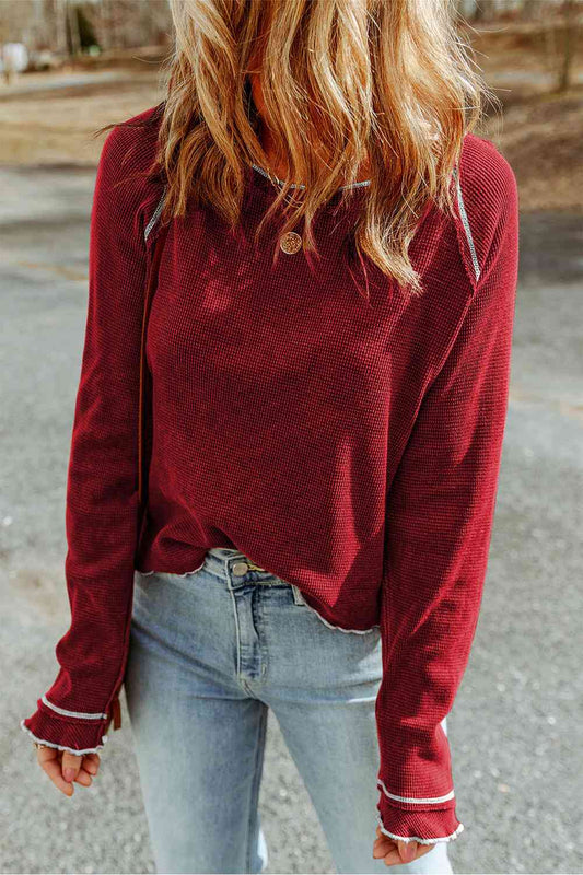 Round Neck Long Sleeve Sweater